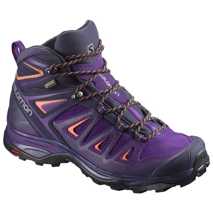 Salomon Israel X ULTRA 3 MID GTX® W - Womens Hiking Shoes - Purple (QJDX-59802)